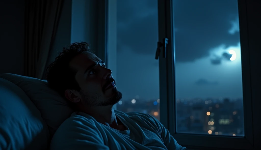 Scene 1: Nightmare
Tony Stark awakens in the middle of the night, haunted by a recurring nightmare of a world he couldn’t save. His room is dark, with only the glow of his arc reactor.