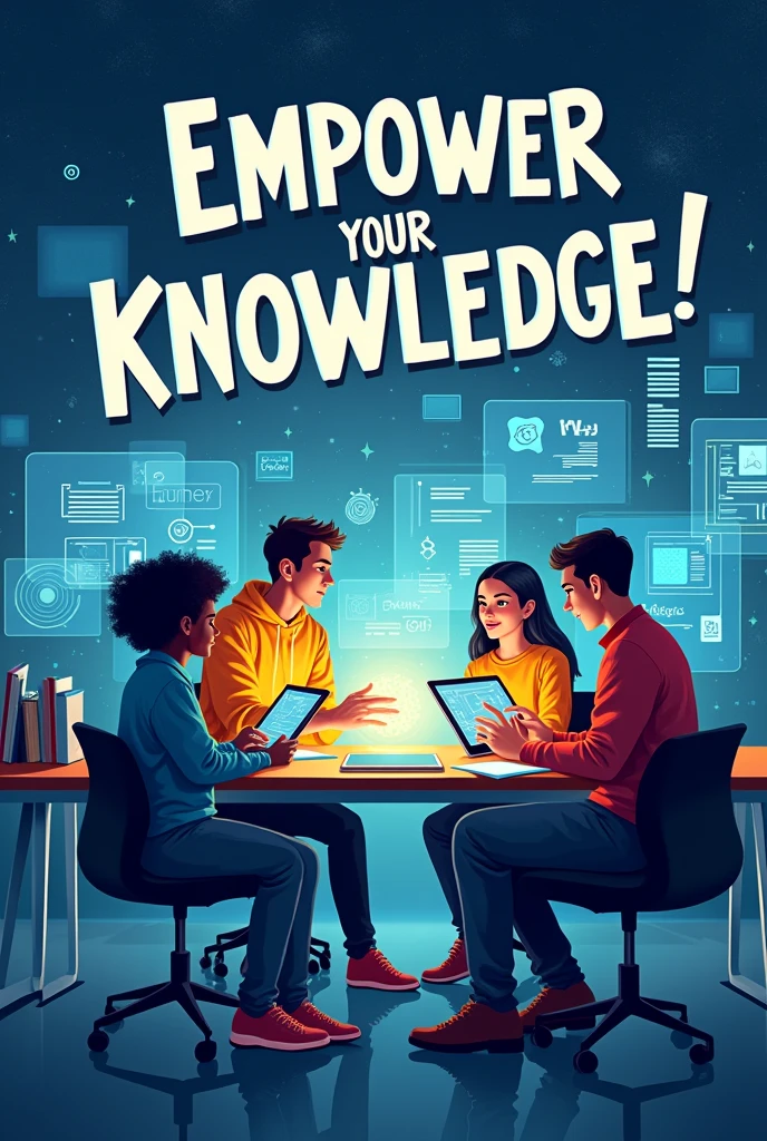 create a poster about the "newest technology" in requirements for the subject media and information literacy. the poster should be contain phrases in relation to the topic. the important words should be italisized, bold, enlarged, darkened or lightened, or in heavier weight. it can also be in a creative yet understandable font to attract attention. there must be a unity in the entire poster, how there is harmony in colors and in figures or shapes in the presented ideas. it should be in balance. use contrast, for example is light font on dark background, large font with small font
