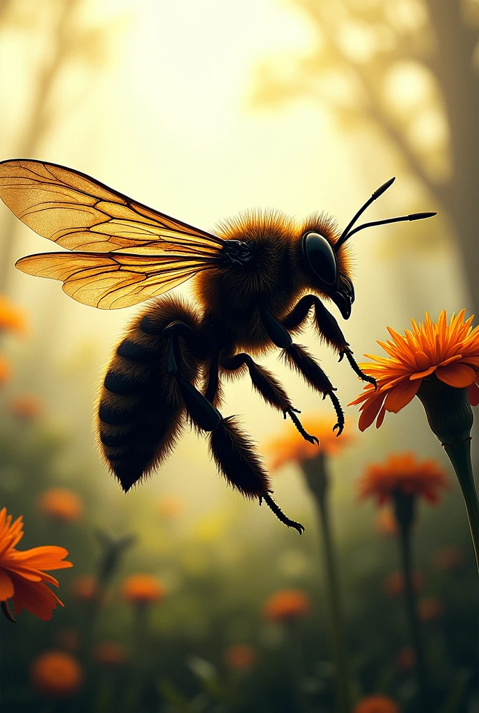 Angry bee drawing right side more realistic silhouette drawing