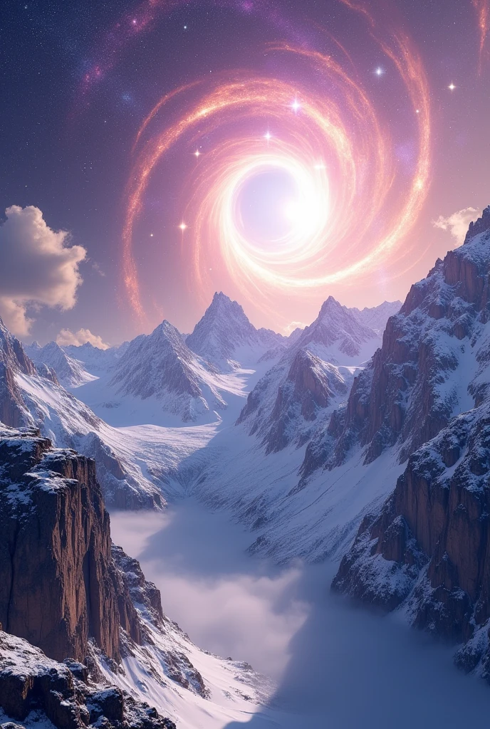 Mountains below the White Hole