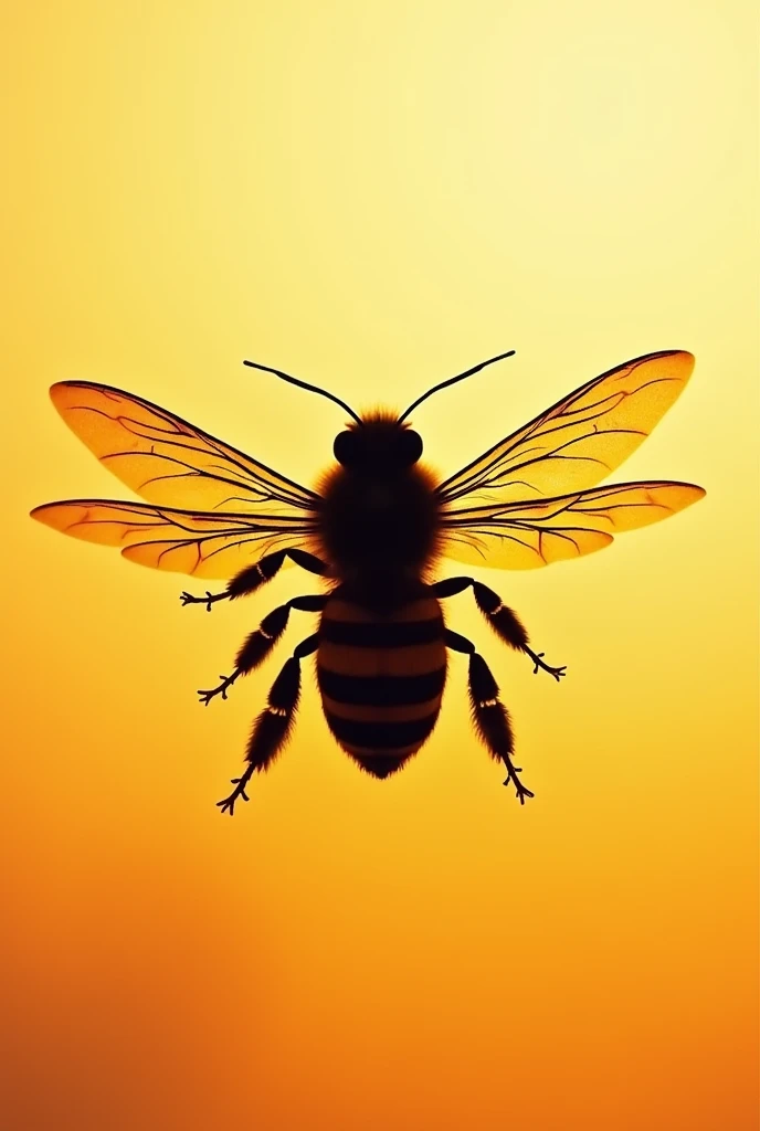 Angry bee drawing right side silhouette drawing 