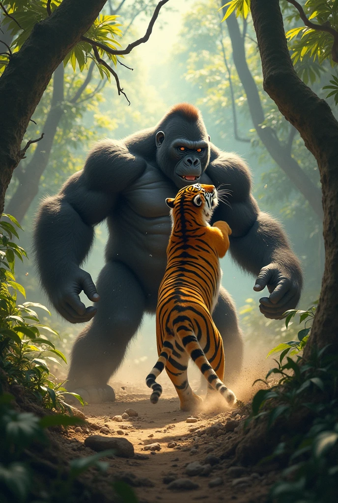 Animals fight gorilla vs tiger
Winner of tiger
