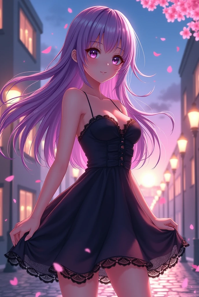 Sexy anine girl with sexy dress