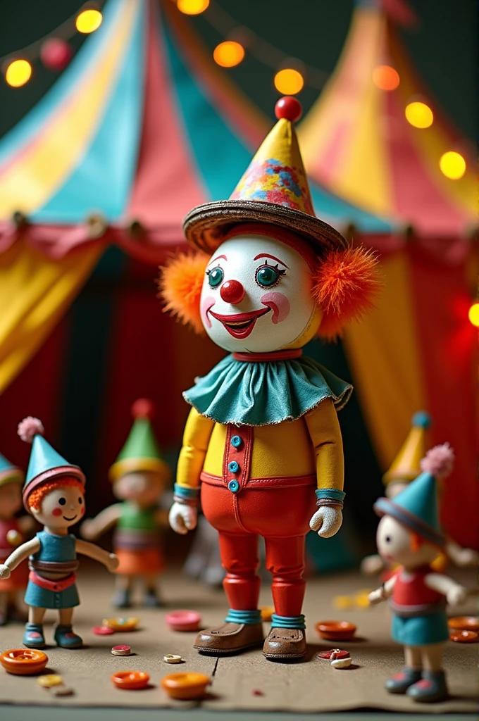 Image of a circus model made from recyclable materials