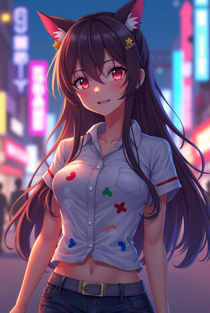 Sexy anine girl with sexy shirt