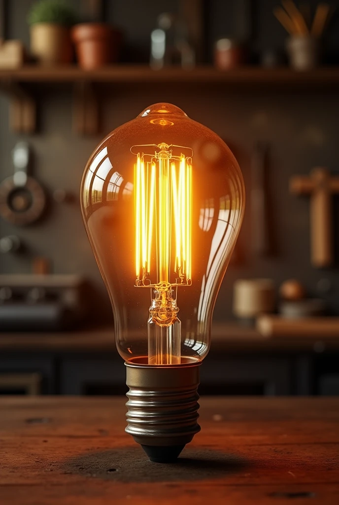create a photo of an incandescent light bulb 4k