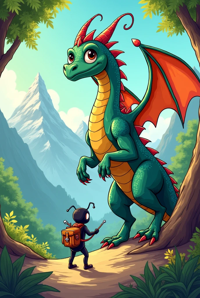 A comic where the protagonists are an ant and a dragon