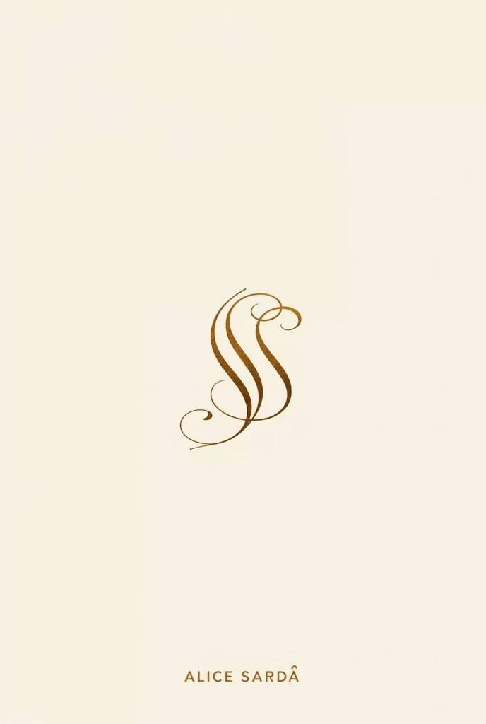 Create a logo related to the minimalist beauty area, elegant and golden with the name Alice Sardá.