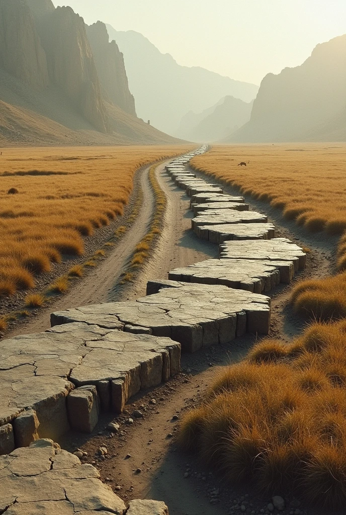 But when we grew closer to Lahor, those smooth waves of gold were shattered by sudden gashes of broken stone. First a couple, then more and more as the hours passed, until the ground below us looked like distant crumpled parchment—all hard angles and sharp edges, cut through only by a single road. No movement below from other travelers, only distant roving packs of hellhounds and demons.