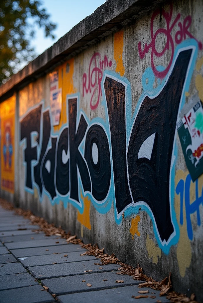 A black graffiti written Flacko14