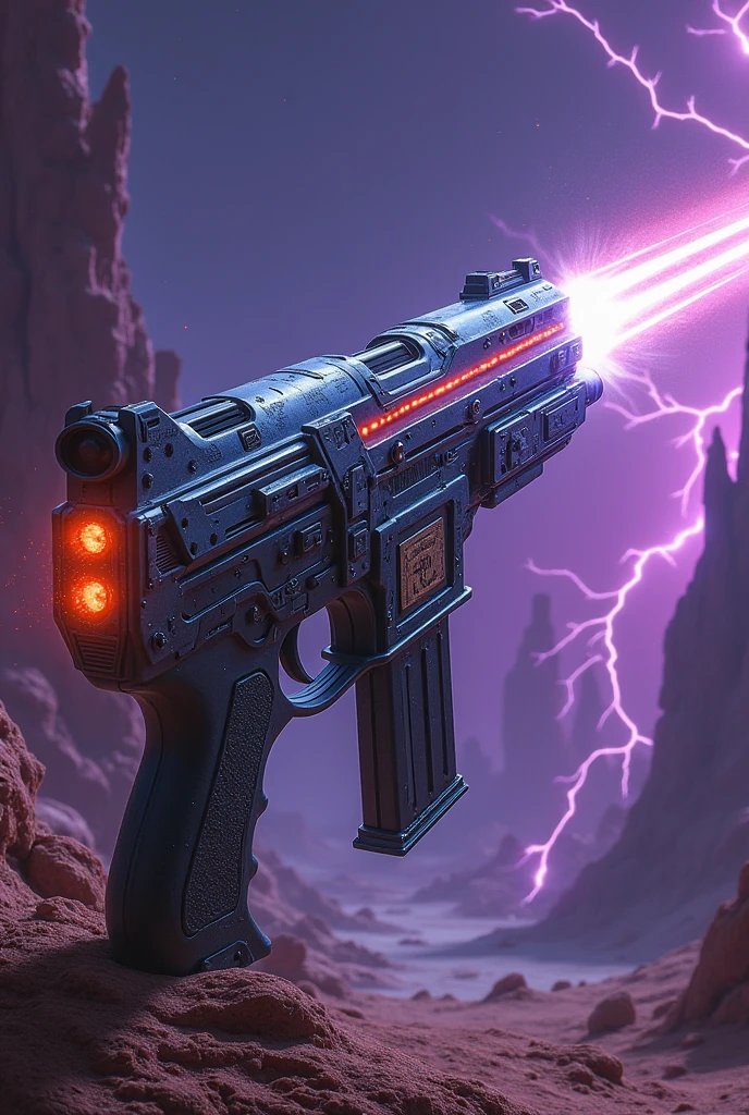 a big blaster that shoots laser rails
