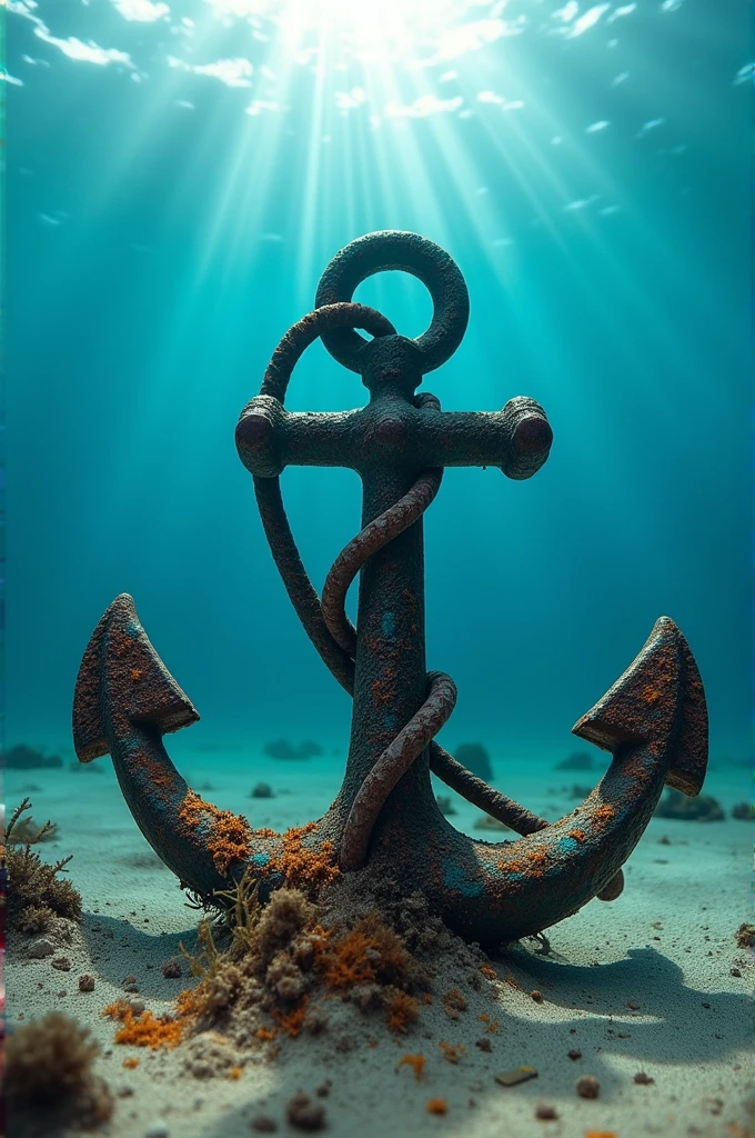 Join the number 4 and a heart to.make an old anchor