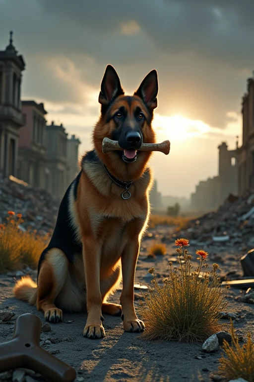 Destroyed world、German Shepherd、One