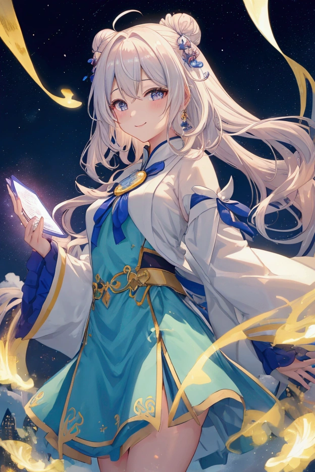 background:
city View:封面background是一座现代化的二线城市,Nightfall,The lights of the city are shining,The high-rise buildings and streets in the distance outline the busy city。Some magical elements can be vaguely seen above the city,Like twinkling stars and faint lights,Hints at the existence of a magical world。
main character:
a(Magical girl):封面的中央是a,身穿她的Magical girl装束。Her outfit is full of color,May include sparkling star patterns and flowing light,Showing the mystery and vitality of her magic。Her attitude is confident and friendly,With his signature smile,There may be a light or a magic item in the hand,Demonstrating her mastery of magic。
L(Information Technology Male):L appears in the corner of the cover,His image is a symbol of the observer and analyst。He can stand on one side of the city,Holding a notebook or tablet,Concentrated on studying some magic-related data or symbols。His expression was calm.,Shows his curiosity and vigilance towards the magical world。
Magic Elements:
Light and Runes:Mysterious lights and magic runes can be placed above or around the cover.,Enhance the overall sense of fantasy。这些元素可以与city View相互融合,Reflecting the interweaving of magic and modern life。
style:
tone:Use bright colors and soft lighting effects to highlight the mysterious feeling of magic。background城市的光芒与魔法的光辉形成对比,It shows the busyness of the city,It also highlights the magic fantasy。
style:可以采用插画style,以细腻的线条和光影效果呈现出角色和background的细节,Make the cover look modern yet fantasy。