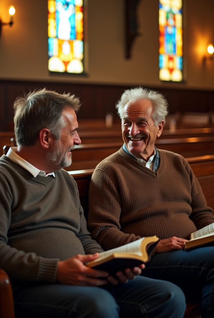 Father and pastor together 
