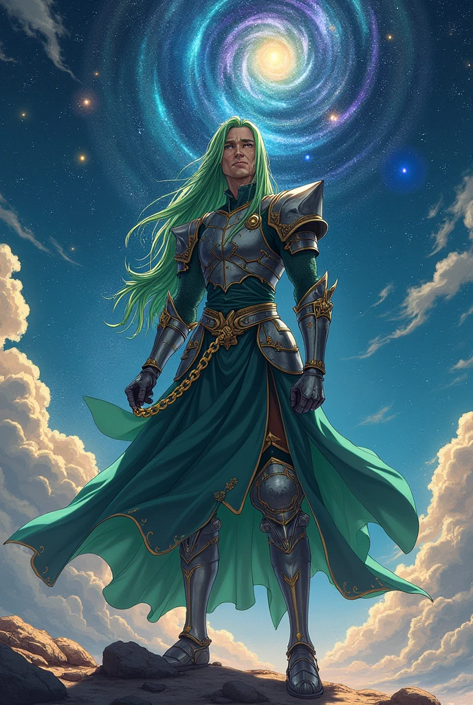An older version of the knight Shun of Andromeda from the Knights of the Zodiac
