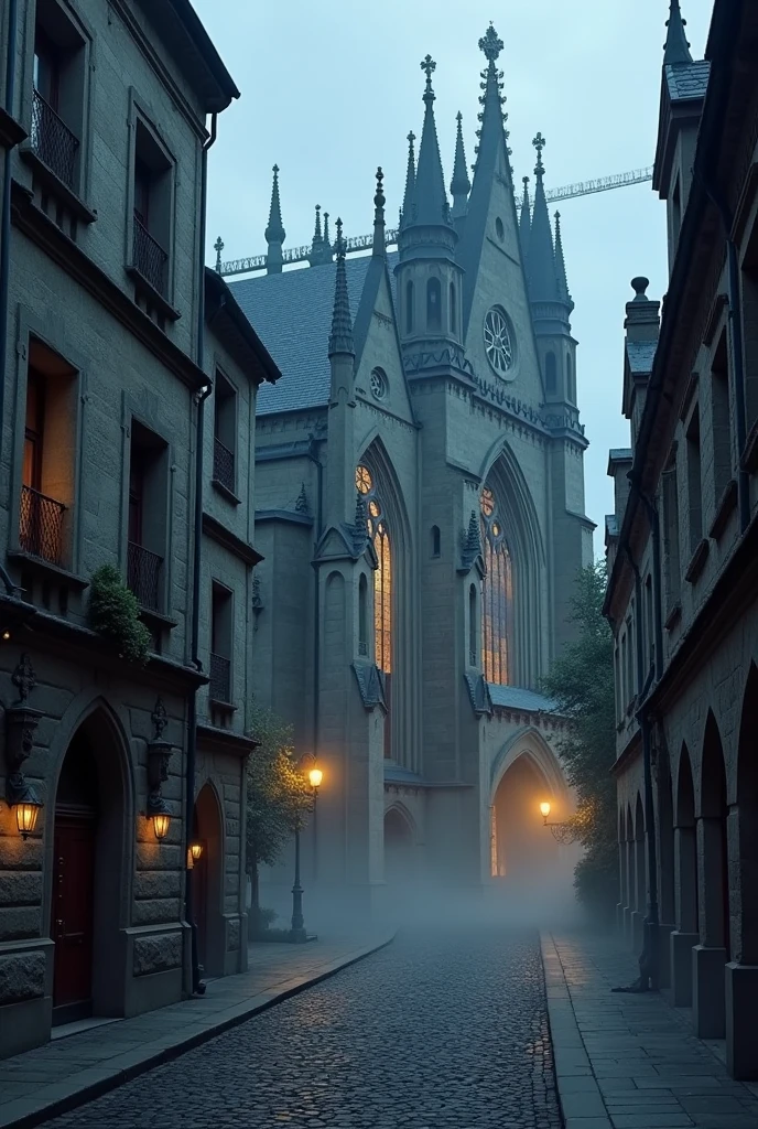 Gray Gothic Catholic Church 4k
