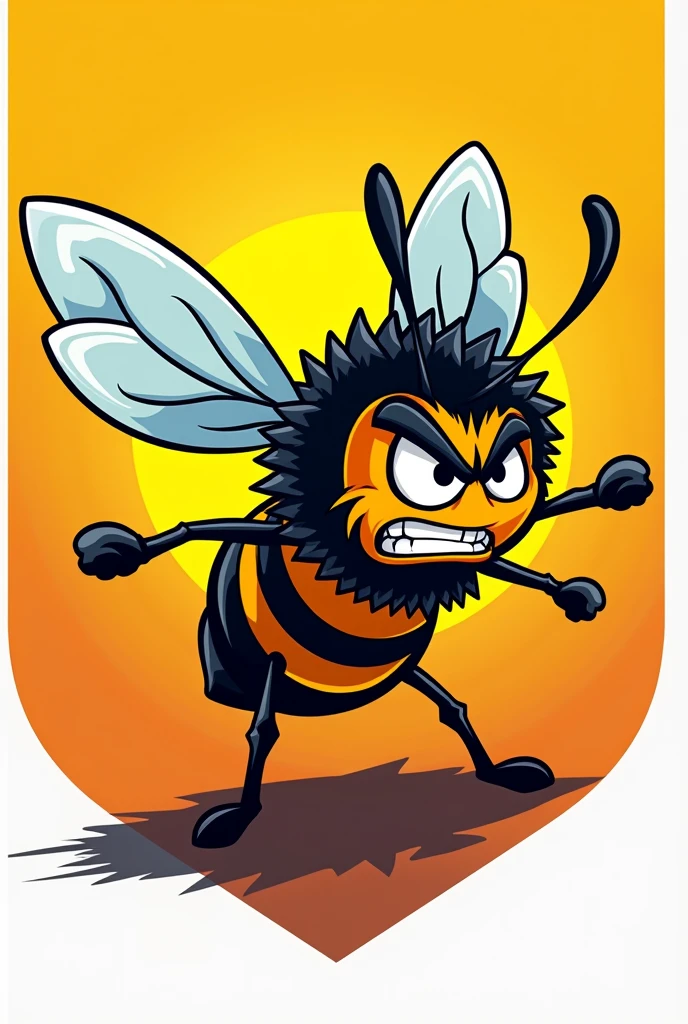 Angry bee logo right side
