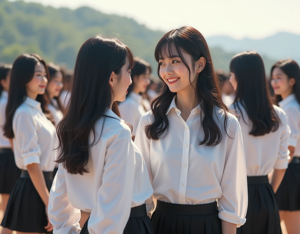 [Japanese Clone girls=Myself], [Perfect Clone girls Raw Photography Art], [16K, Highest quality, Ultra-high resolution], [Unrealistic, Unprecedented sight, ((A World of Myself Proliferation)), Ultra-realistic], (Japanese, woman, 24-year-old, Cosplayer-Same), (((((Small face, (((((Thick black hair, Semi-long hair)))))))))), ((Very beautiful detailed girls, Accurate body structure, とても詳細で完璧なSuper big breastsボディ)), (((Super big breasts, Emphasise the fullness of your breasts))), (((White shirt, Super big breasts強調, I can see the cleavage, Black Mini Skirt))), ((Dark Eyes, Mature face, Cute Smile, A gentle gaze)), (((((Happy laughter))))), [[(((((Very detailed, 1girl→1,000,000,000,000,000,000,000,000,000,000,000,000,000cloning girls))))), (((((A very detailed and precise description of the doppelganger, Perfectly the same girl, The exact same smile, Perfect matching hairstyle, Perfect same clothes, Exactly the same height, 完璧な同じSuper big breasts))))), (((((Myself only)))))]], (((Perfect description, Filling the Earth 1,000,000,000,000,000,000,000,000,000,000,000,000,000cloning girls→1,000,000,000,000,000,000,000,000,000,000,000,000,000^100,000,000cloning girlsのMyself, 異次元のSuper dense, Super denseの中心に広くフォーカス, I&#39;m happy to be surrounded by countless versions of myself, I want to drown in love with countless versions of myself., I want to be drowned in love with countless versions of myself around me., Holding hands, hug, hug, kiss, Touching breasts))), (((Very detailed, Extremely crowded, Super dense, Super crowded))), ((Bright and soft light)), ((((((((Very detailed, Extremely clear hyper perspective)))))))), wide view, Everyone is sexy, Anywhere Angle