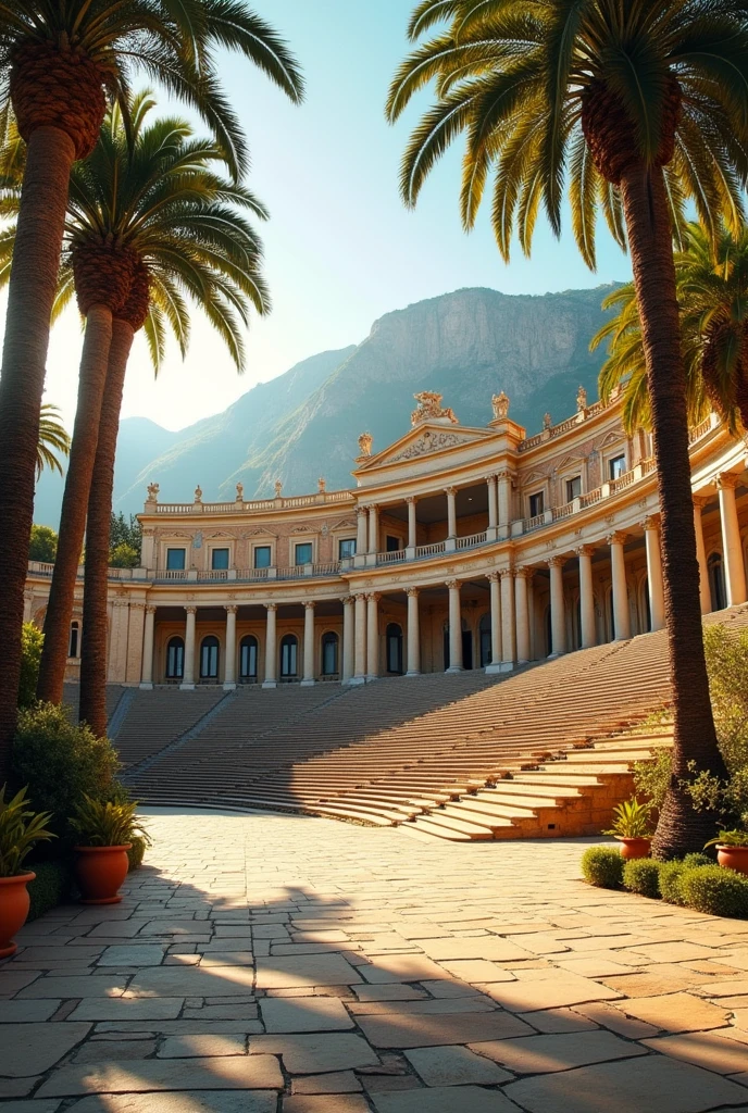 Lecture stadium Italy palm trees 