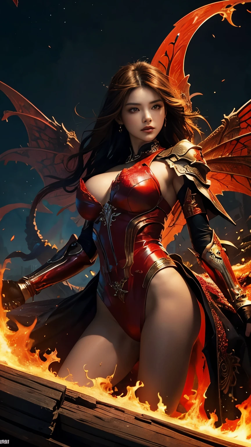 เปลวไฟBright red,Like in hell,(Masterpiece, Highest quality, best quality, official art, beautiful and beautiful:1.2), (1 girl),The beautiful demon angel in fairy tales,Blue suit,Blue suit,angel wings,Fantasy,Big breasts,sexy,Seductive,charming,sit,Gothic,dark corner,scary,Blazing fireทั้งภาพ,Red toneเปลวไฟ,Blazing fire,Bright red,Red tone,Dynamic, very detailed,(fractal art:1.3),colorful,Maximum details