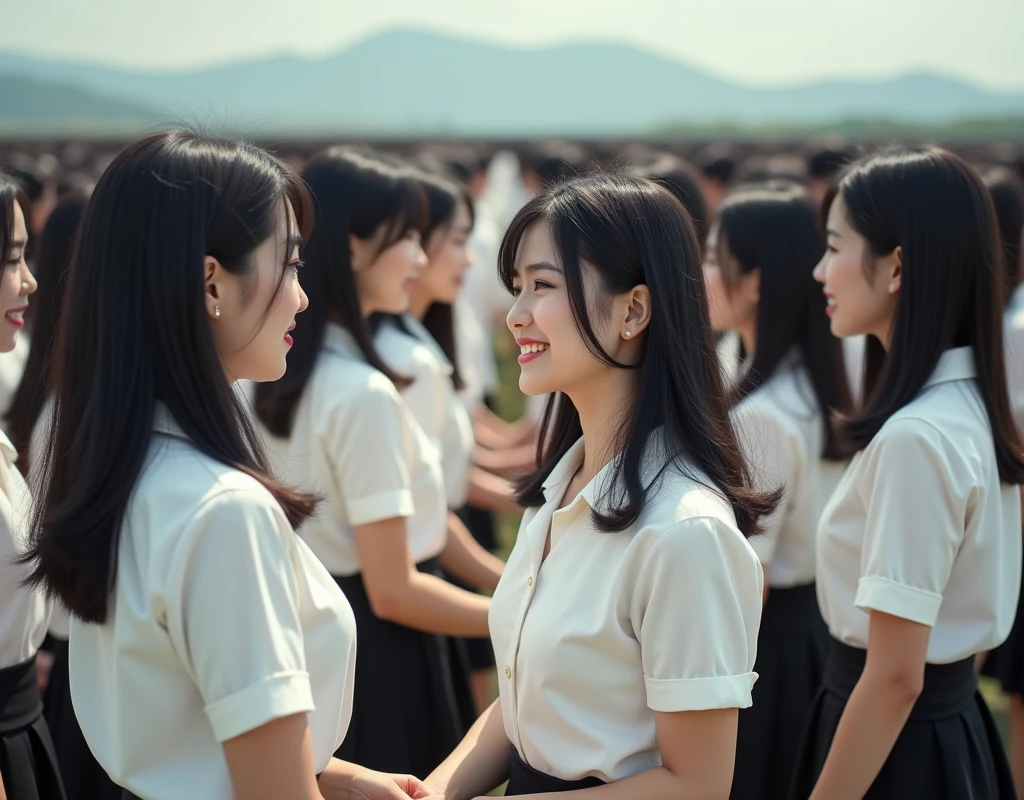 [Japanese Clone girls=Myself], [Perfect Clone girls Raw Photography Art], [16K, Highest quality, Ultra-high resolution], [Unrealistic, Unprecedented sight, ((A World of Myself Proliferation)), Ultra-realistic], (Japanese, woman, 24-year-old, Cosplayer-Same), (((((Small face, (((((Thick black hair, Semi-long hair)))))))))), ((Very beautiful detailed girls, Accurate body structure, とても詳細で完璧なSuper big breastsボディ)), (((Super big breasts, Emphasise the fullness of your breasts))), (((White shirt, Super big breasts強調, I can see the cleavage, Black Mini Skirt))), ((Dark Eyes, Mature face, Cute Smile, A gentle gaze)), (((((Happy laughter))))), [[(((((Very detailed, 1girl→1,000,000,000,000,000,000,000,000,000,000,000,000,000cloning girls))))), (((((A very detailed and precise description of the doppelganger, Perfectly the same girl, The exact same smile, Perfect matching hairstyle, Perfect same clothes, Exactly the same height, 完璧な同じSuper big breasts))))), (((((Myself only)))))]], (((Perfect description, Filling the Earth 1,000,000,000,000,000,000,000,000,000,000,000,000,000cloning girls→1,000,000,000,000,000,000,000,000,000,000,000,000,000^100,000,000cloning girlsのMyself, 異次元のSuper dense, Super denseの中心に広くフォーカス, I&#39;m happy to be surrounded by countless versions of myself, I want to drown in love with countless versions of myself., I want to be drowned in love with countless versions of myself around me., Holding hands, hug, hug, kiss, Touching breasts))), (((Very detailed, Extremely crowded, Super dense, Super crowded))), ((Bright and soft light)), ((((((((Very detailed, Extremely clear hyper perspective)))))))), wide view, Everyone is , Anywhere Angle