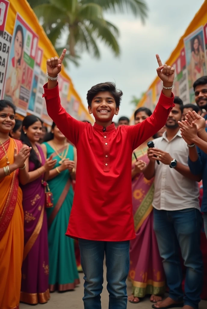 Please make a vision board on this "Hello thank you God I am very happy because today I have topped in UP, I have got 98% marks in my intermediate board exam. My brother, my father, my mother are very happy. There are many people who have come to interview me. Today I am wearing red kurta or jeans and I am very happy today. My photo is on posters, newspapers or television, I am very happy, thank you God. I am able to earn 1 lakh rupees per month thank you God. Today i have wear some bracelet on left hand and bind a spiritual yarn on right hand."