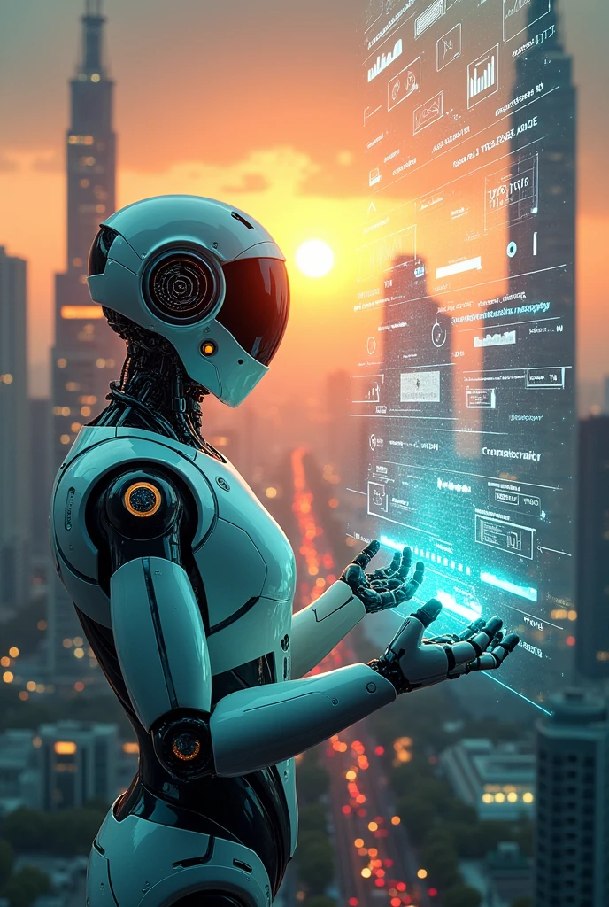 create a poster showing how newest technology could affect the life in the future. use phrases in relation to the topic. the important words must be emphasize. make it creative and it should attract attention. use objects, shapes and forms