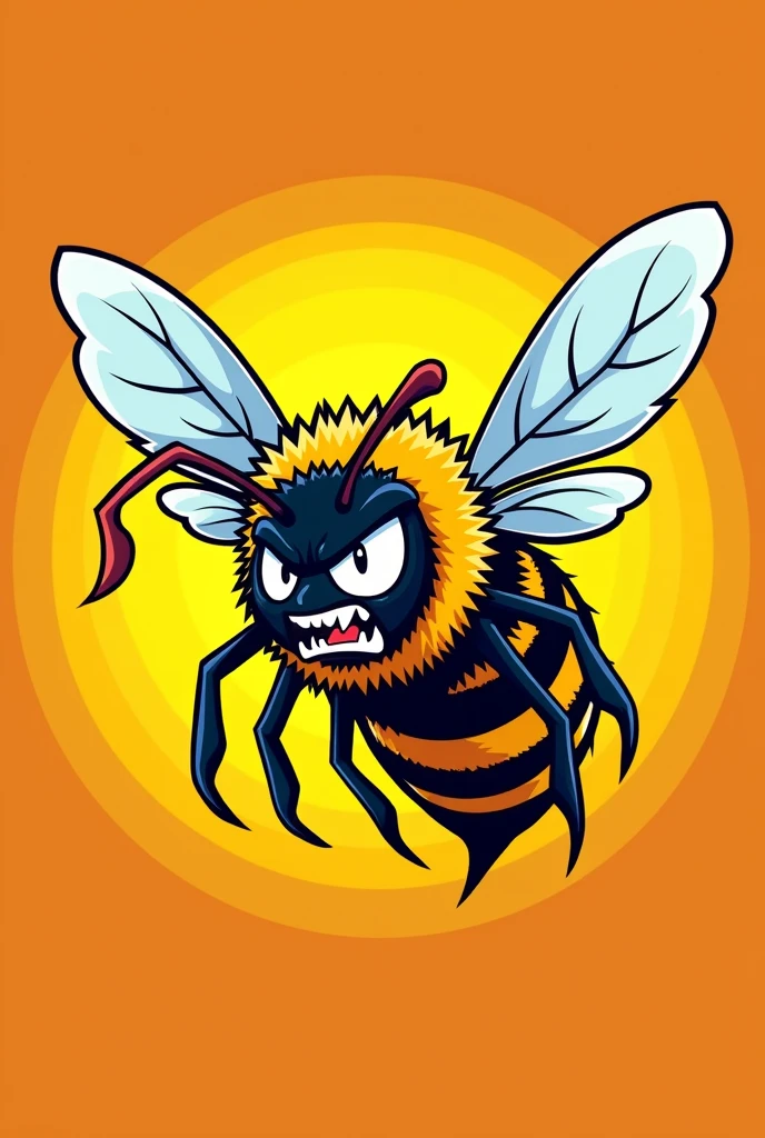 make a minimalist angry bee logo for a gymkhana with the name yellow team, In Portuguese