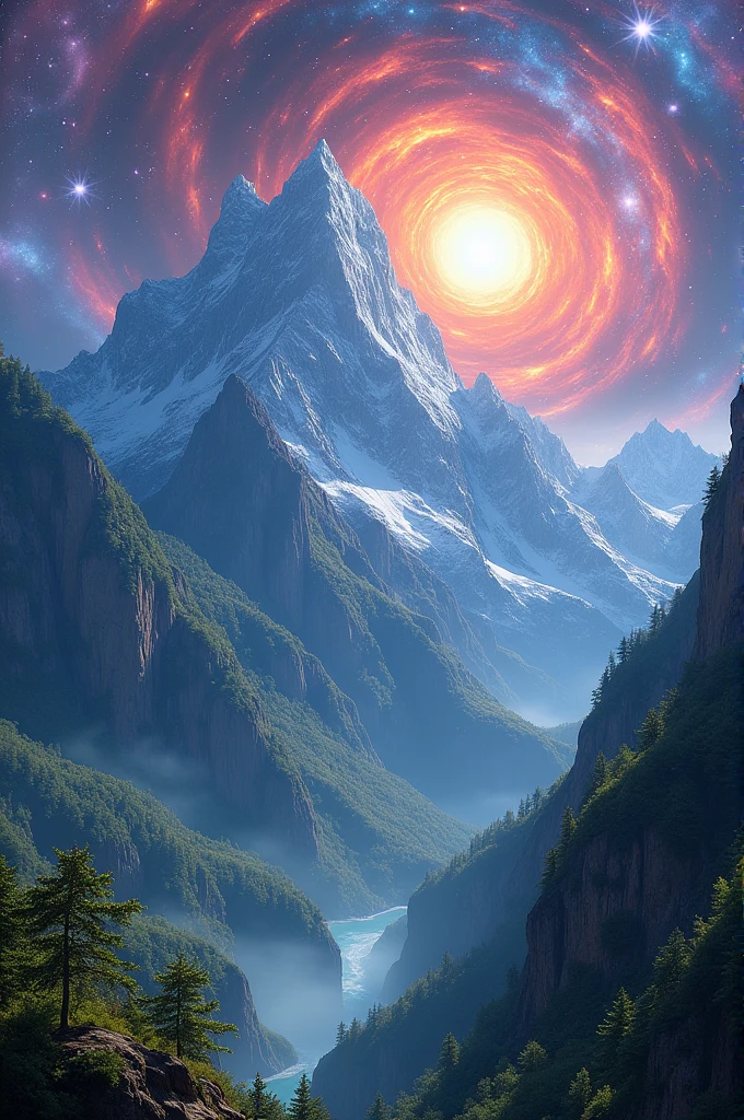 Mountains below the White Hole