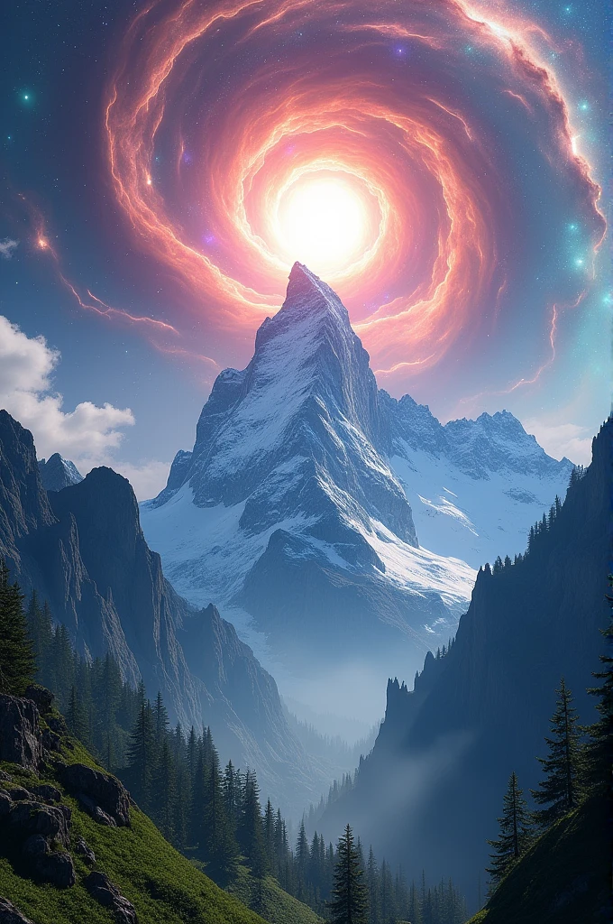 Mountains below the White Hole