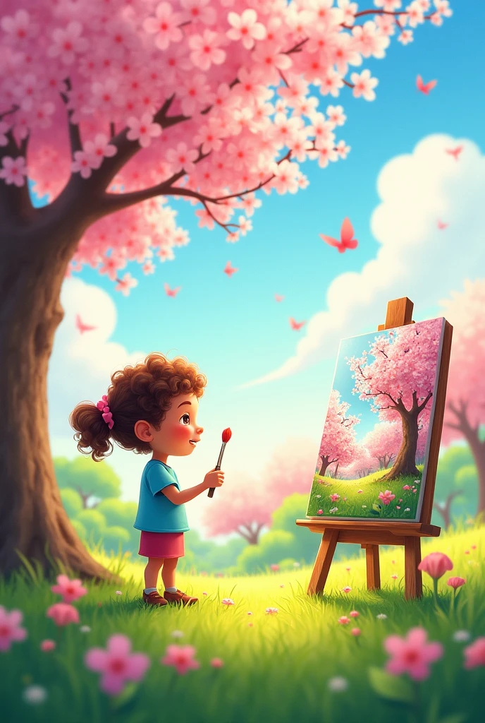 Spring Day wall decoration for beginners easy drawing skills