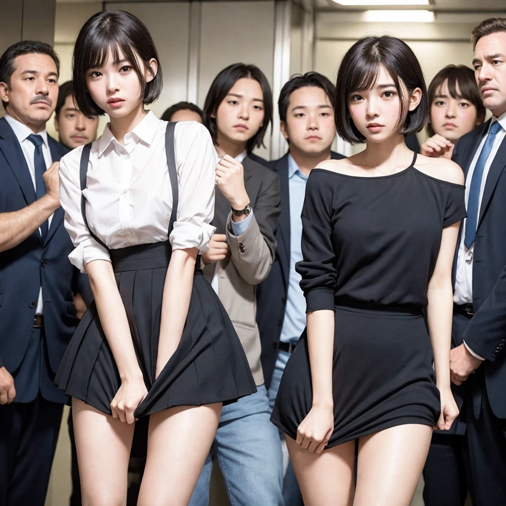 Aki commuting on a crowded train