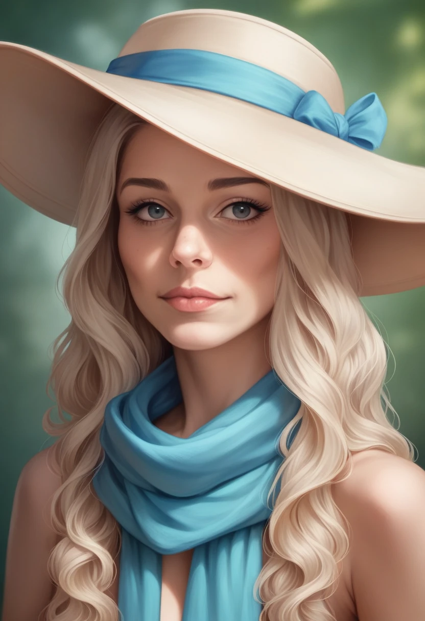 Long-haired arabic woman wearing hat and scarf, Realistic Digital Art 4K, Realistic Digital Art 4K, Soft Portrait Shot 8k, photoRealistic art style, photoRealistic beautiful face, Cinematic realistic portraits, Beautiful digital art, Realistic beautiful face, Realistic art style, 3d rendering character art 8k, Beautiful realistic face, Amazingly realistic graphics