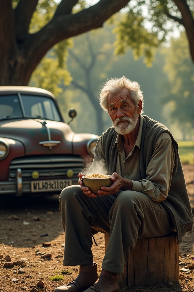 The car was remembered by the man on the porridge