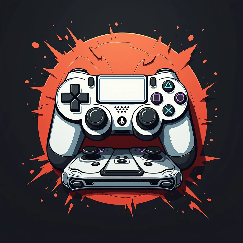 Logo with the name Kardia, com tema de video game e controle de playstatio 4, put blue tones , cerulean