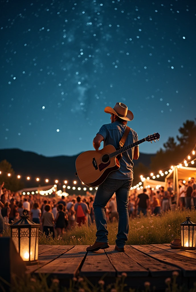 criar um cenário musical country