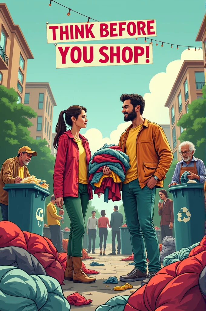   Government banner on raising awareness of hyperconsumption of textiles 