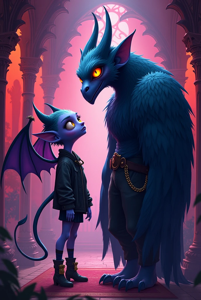 Draw octavia goetia from helluva boss with her father
