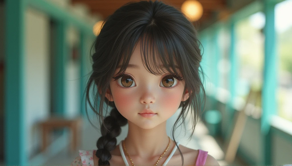 Cute 18-year-old girl, god, Short Girl, A slim body, Small boobs, Small breast, detailed face, beautiful eyes, long eyelashes, cute expression, Minimalist interior, dark-toned interior, photorealistic, 4K, high quality, hairstyle two ponytails, Small booty show, ultra mini skirt  , sitting on the road, spread legs, front view, full body
