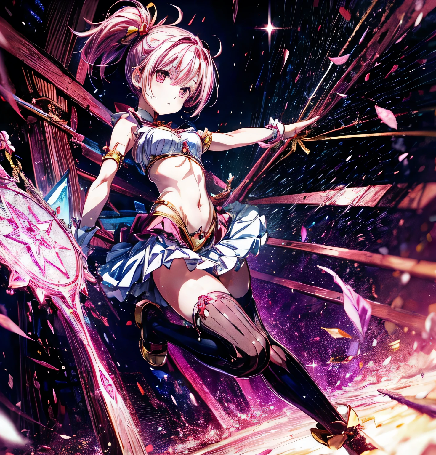 Madoka Magica Soul Gem Corruption beautiful girl Magical girl Sakura Kyoko Red Ponytail