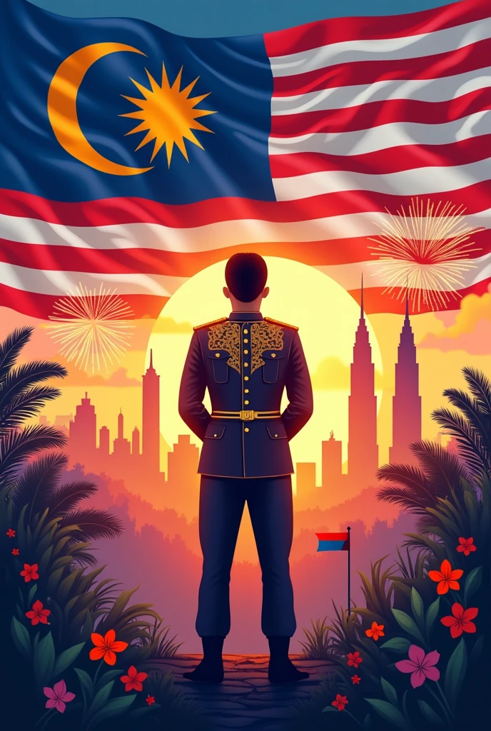 Create a poster about malaysia independence day