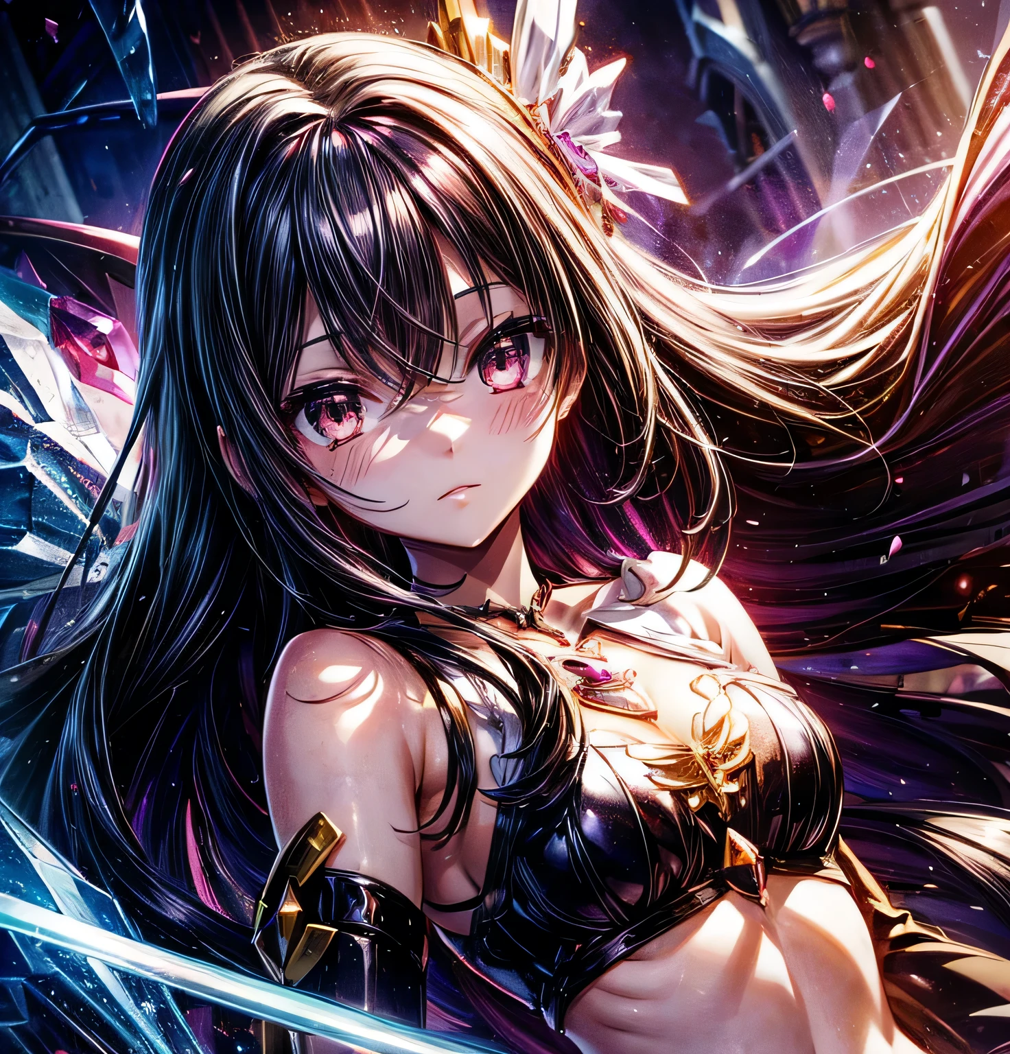 Madoka Magica Soul Gem Corruption beautiful girl Magical girl Homura Akemi Black Hair long hair