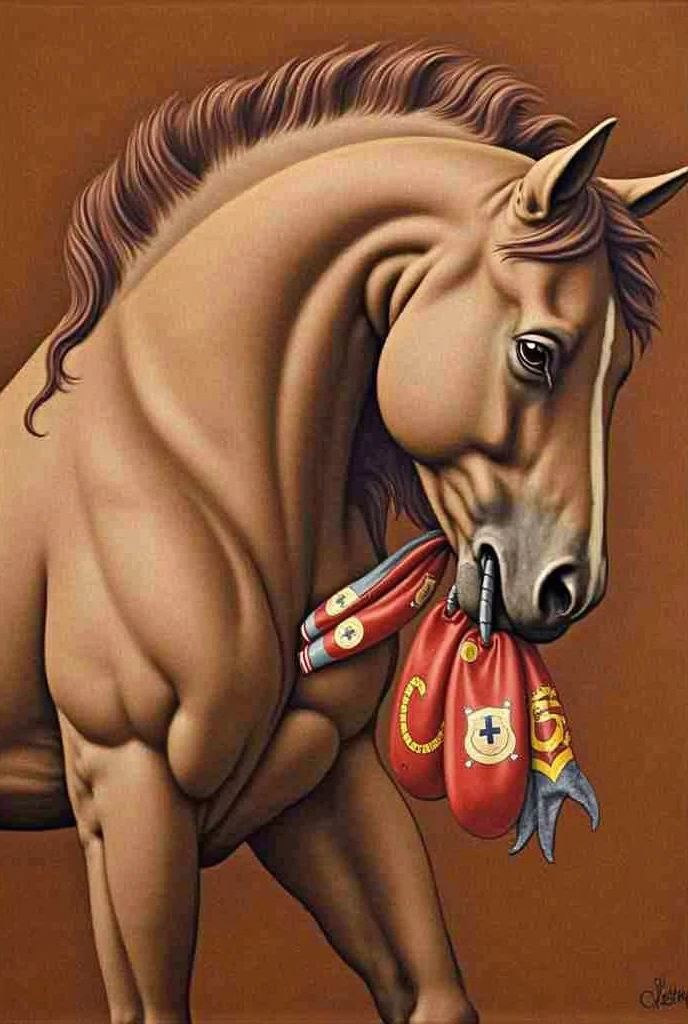 horse animal beast Pussy genitals Sectional view content