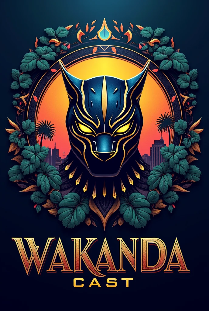 logo written “WakandaCast”, based on the movie “black panther”