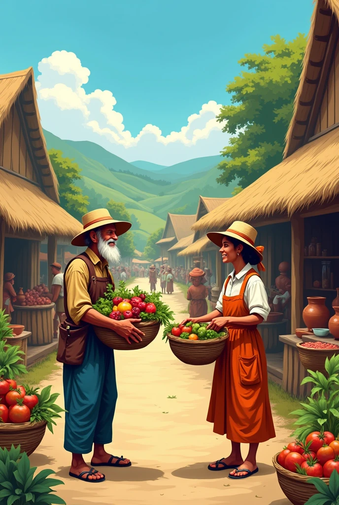 Sistemang pang ekonomiya na umiiral sa bansa gumawa ng poster na nagpapakita ng katangian ng Traditional economy trading
