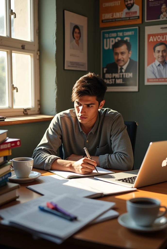 UPSC aspirant very hard working study image