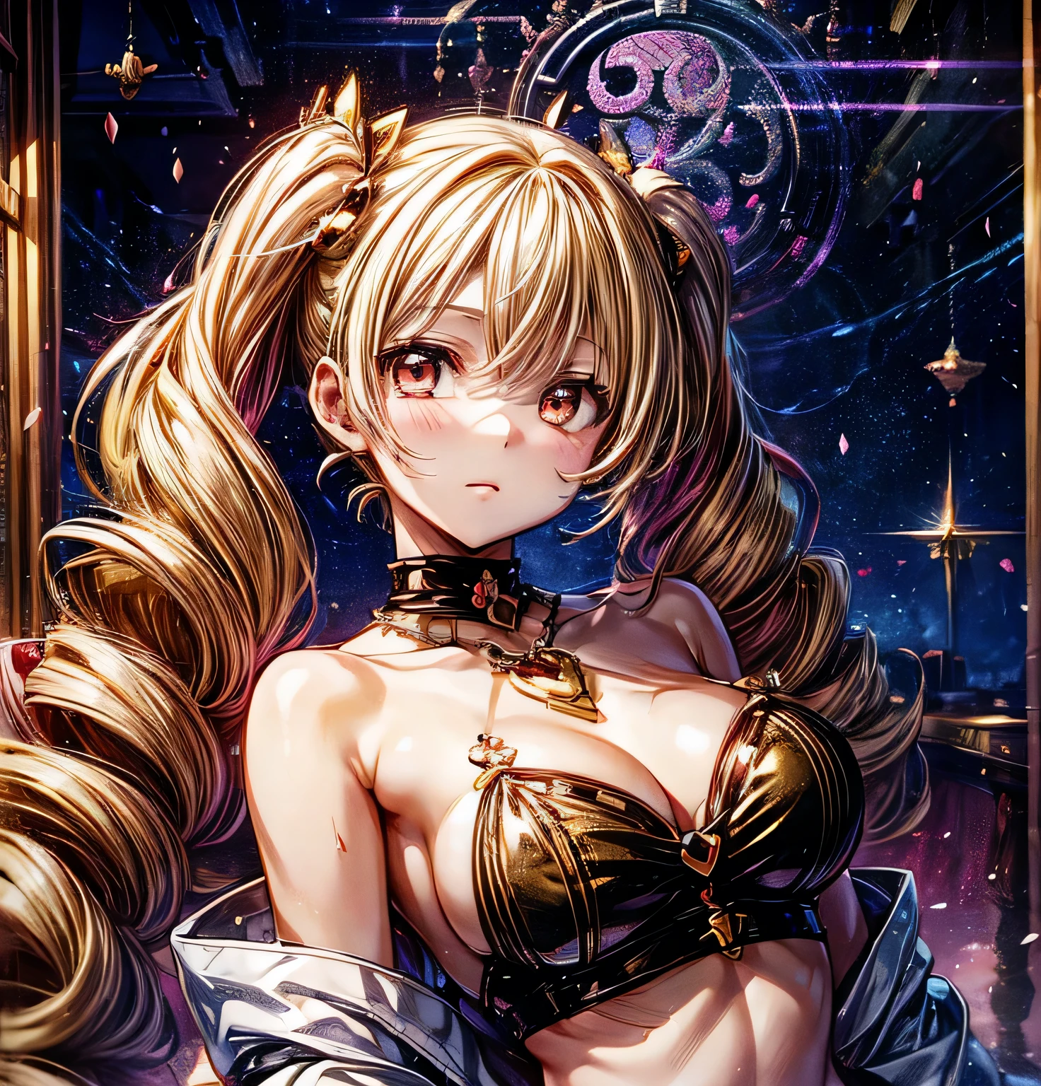 Madoka Magica Soul Gem Corruption beautiful girl Magical girl Mami Tomoe Blonde Curly hair twin tails