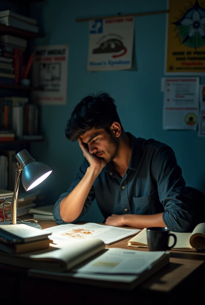 UPSC aspirant very sad hard working study image