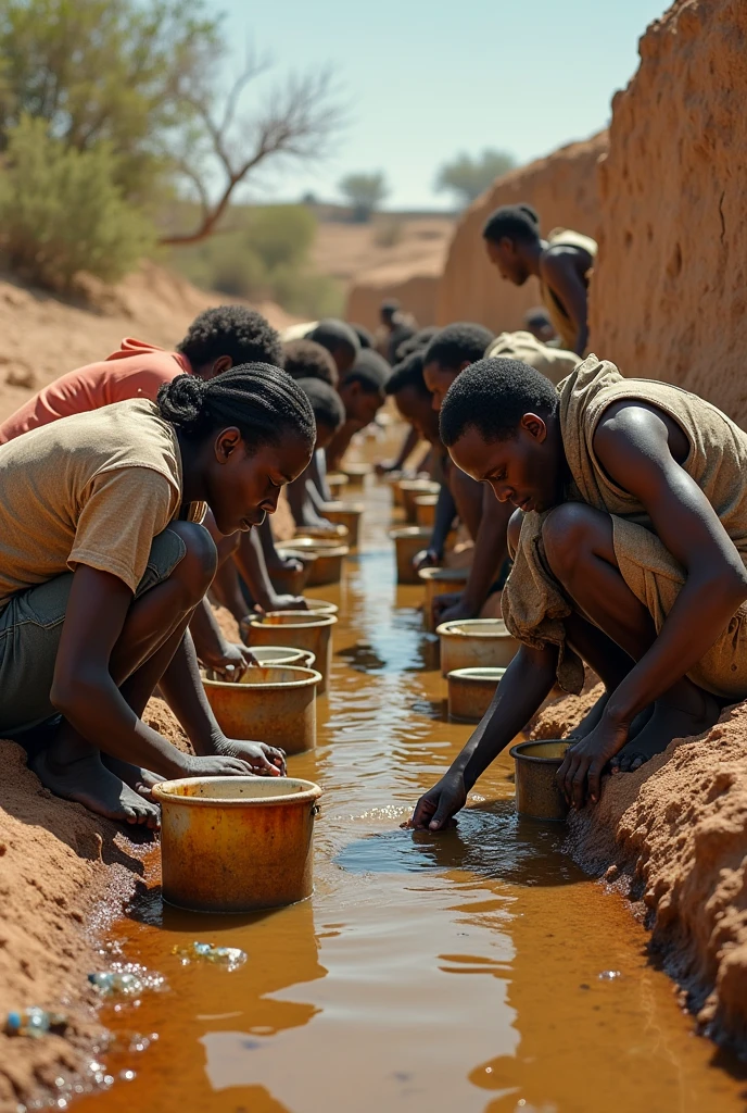 non-potable water drank by people leading to diarrhea